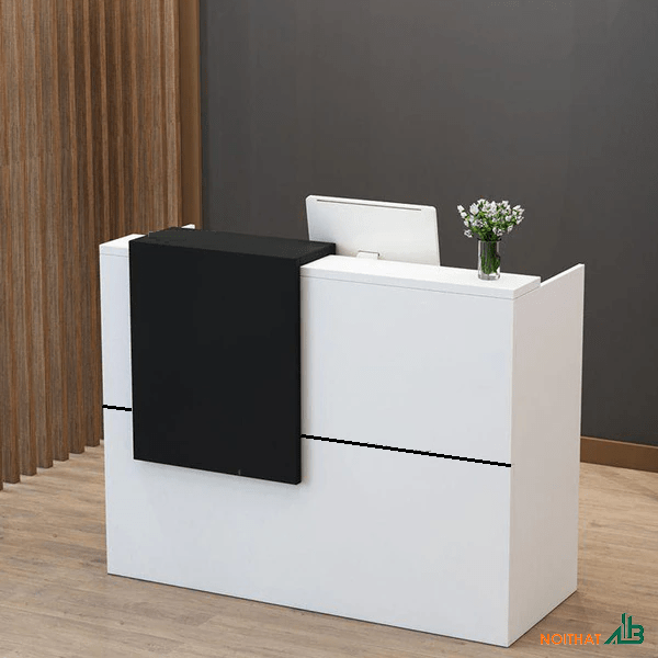 Bàn quầy thu ngân 1m2 đen trắng QTN008