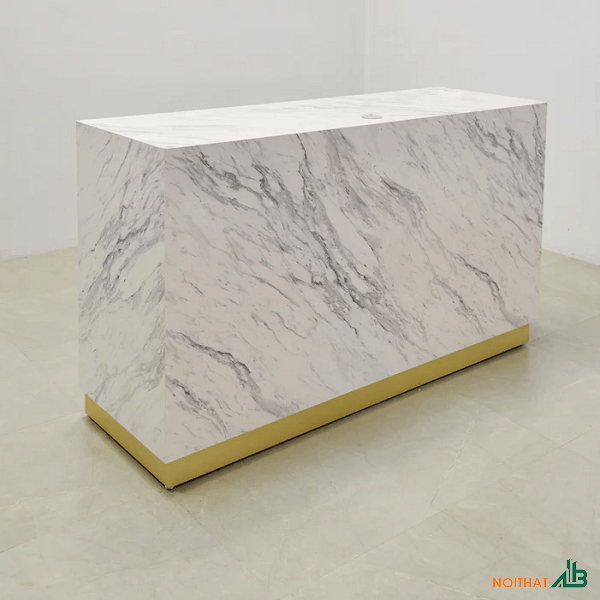 Bàn quầy thu ngân vân đá QTN020