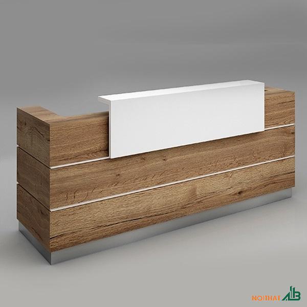 Quầy lễ tân 2m vân gỗ QLT038