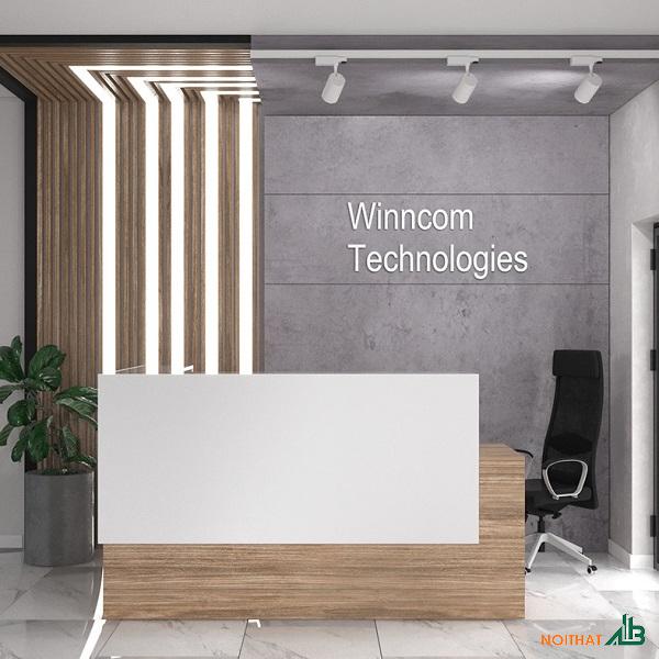 Quầy lễ tân chữ L QL012