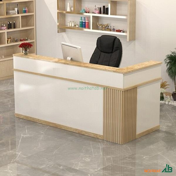 Quầy lễ tân chữ L 2m QL006