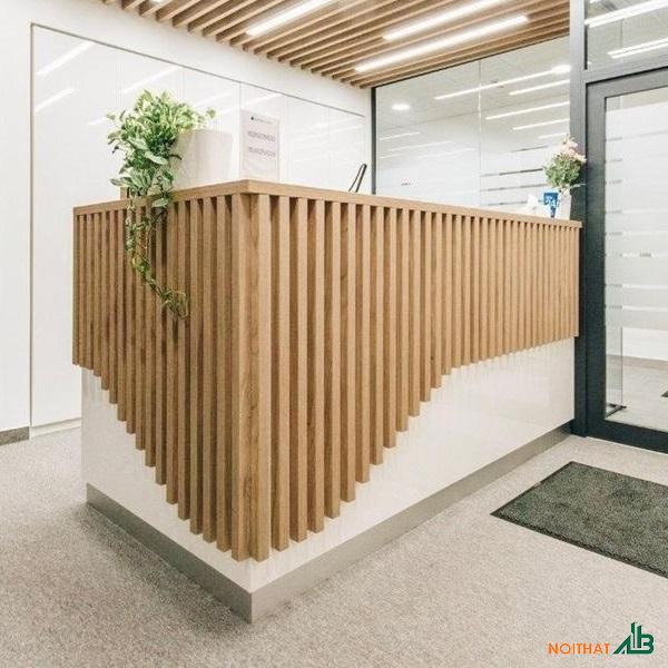 Quầy lễ tân chữ L QL010