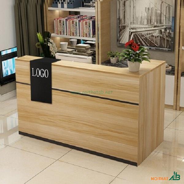 Quầy lễ tân chữ L Victory QL008