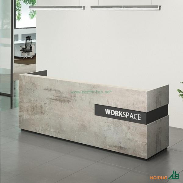 Quầy lễ tân chữ U workspace QLT014