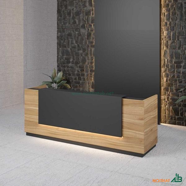 Quầy lễ tân chữ U 2m QLT015