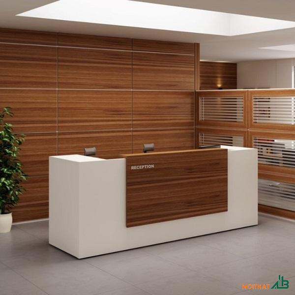 Quầy lễ tân chữ U 2m2 QLT039
