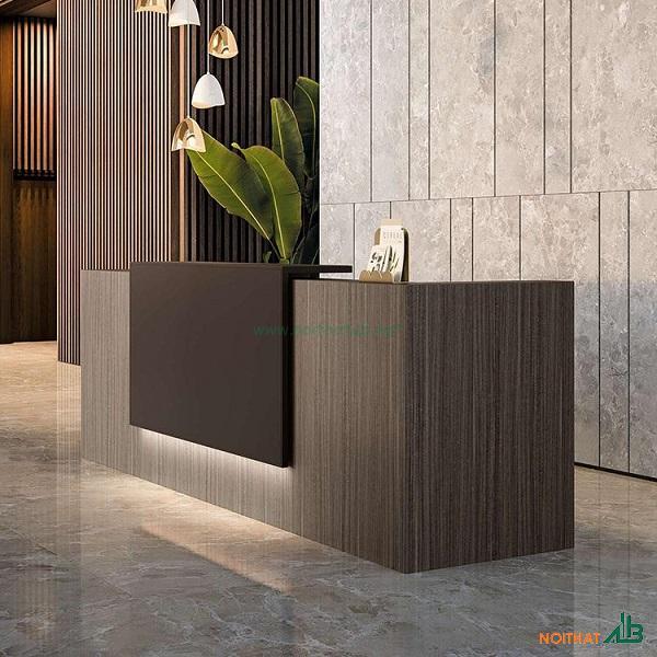 Quầy lễ tân chữ U 2m2 QLT023
