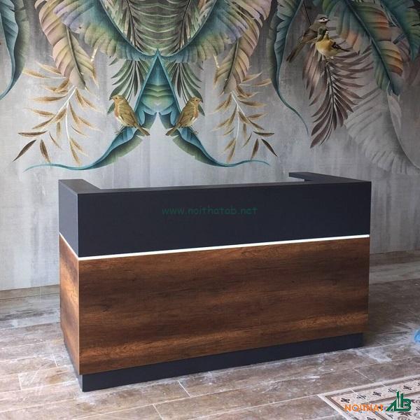 Quầy lễ tân chữ U luxury QLT016