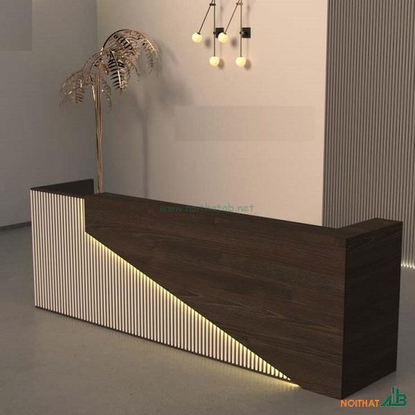Quầy lễ tân văn phòng 2m4 cao cấp QLT003