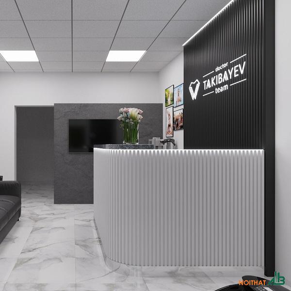 Quầy Spa chữ L lam sóng QS009 - Ảnh 2