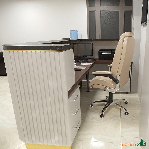 Quầy Spa chữ L lam sóng QS010 - Ảnh 2