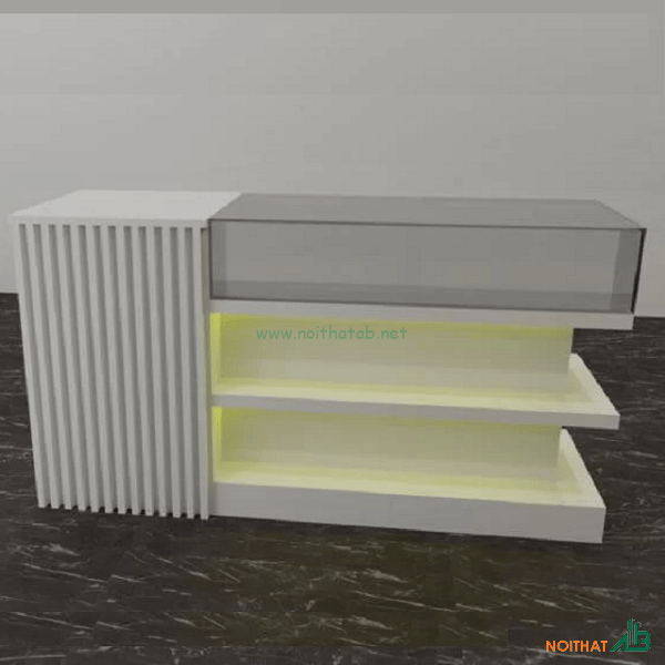 Quầy Thu Ngân Liền Kệ Trưng Bày Có Đèn LED