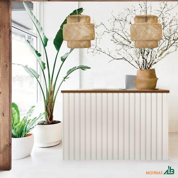 Quầy thu ngân Spa chữ L QS006