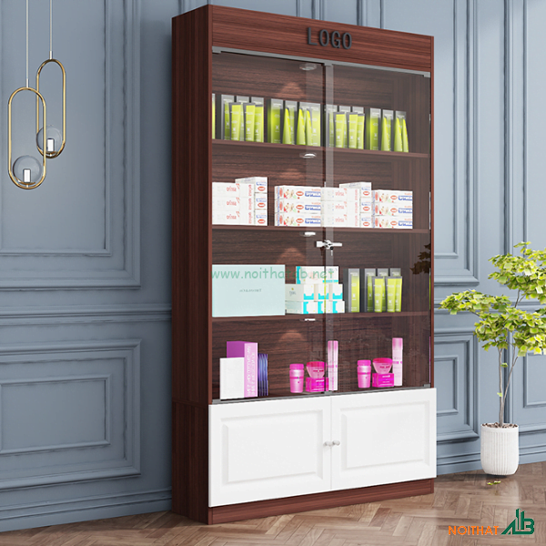 Tủ trưng bày mỹ phẩm 1m4 TTB021