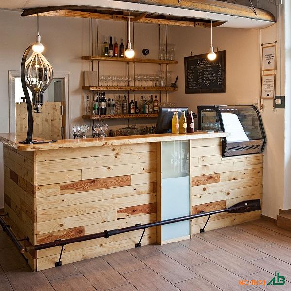 Quầy bar gỗ thông tự nhiên QB017
