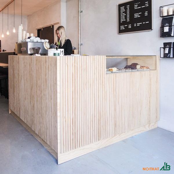 Quầy bar lam sóng gỗ QB016