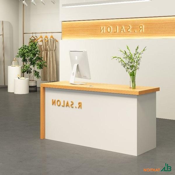 Quầy lễ tân shop quần áo QLT059
