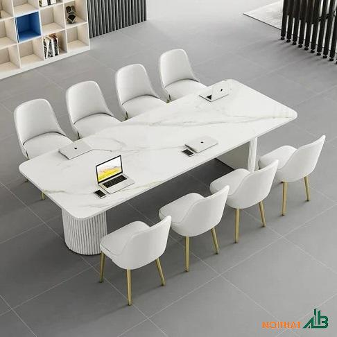 Bàn họp mặt giả đá 2m4 x 80cm BH002