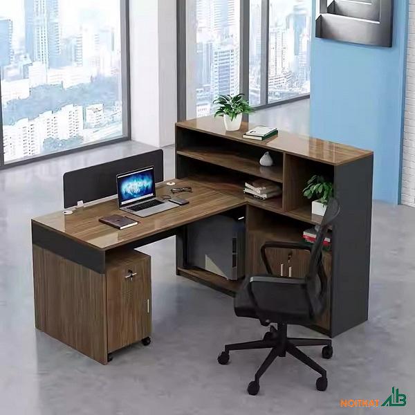 Bàn làm việc 1m2 liền kệ