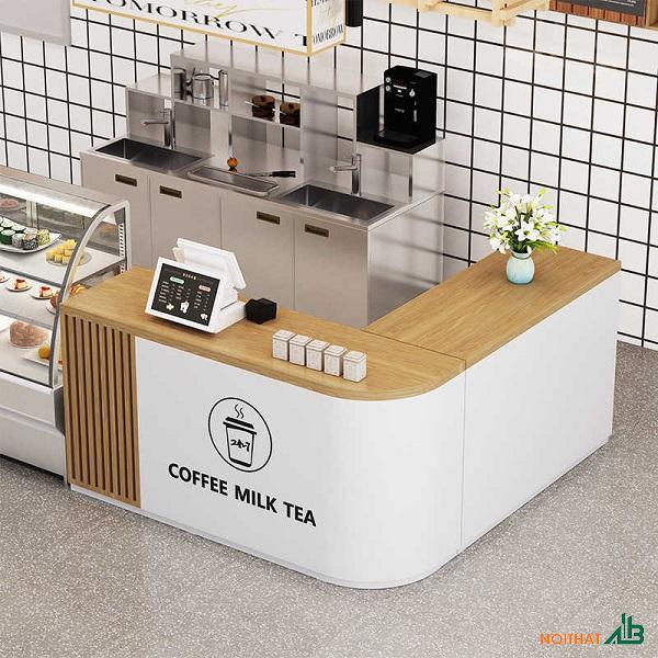 Quầy bar chữ L bo cong QB040