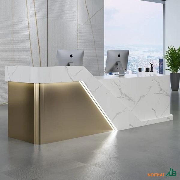 Quầy lễ tân 2m cao cấp QLT061