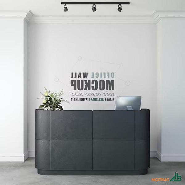 Quầy thu ngân bo cong 1m4 QLT065