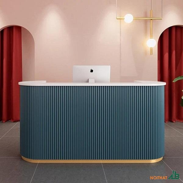 Quầy thu ngân spa 1m6 bo cong QS023