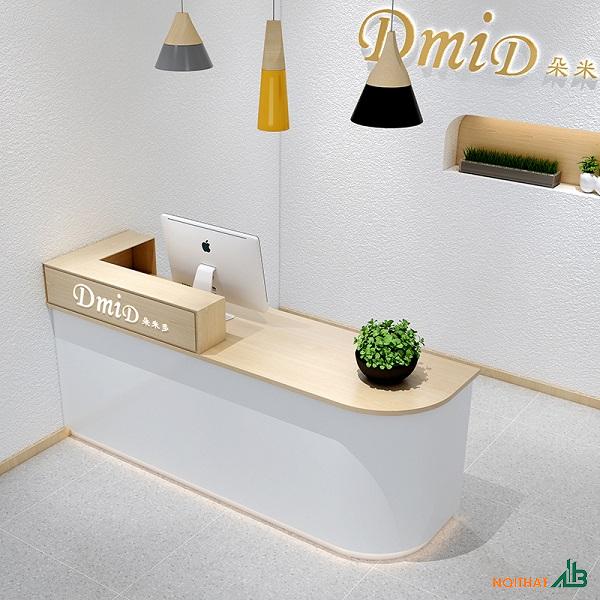 Quầy thu ngân spa bo cong 1m8 QTN025