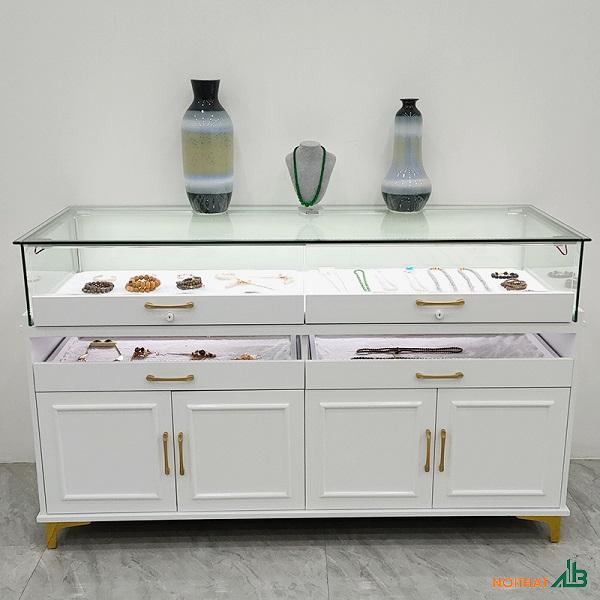 Tủ kính trưng bày cửa mở 2 buồng TTB028