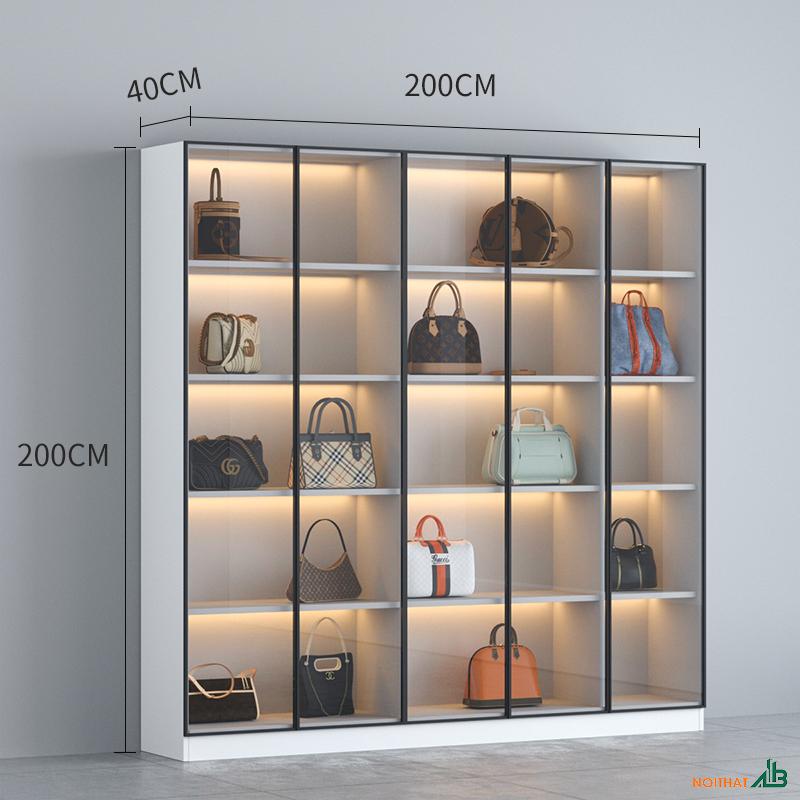 Tủ trưng bày túi xách cánh kính TTB065