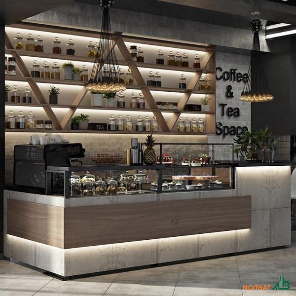 Quầy pha chế chữ L giá rẻ QB065