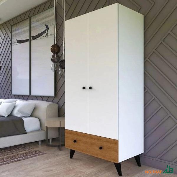 Tủ quần áo 2 buồng 1m x 2m TQA047