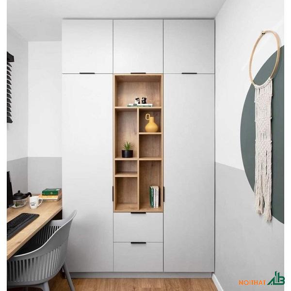 Tủ quần áo phong cách hiện đại 1m4 x 2m4 TQA050