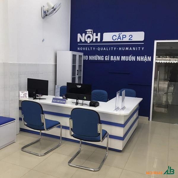 Bàn tiếp tân chữ L 2m x 1m2 giá rẻ QLT071