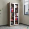 Tủ hồ sơ cao 1m x 1m8 cánh kính THS041
