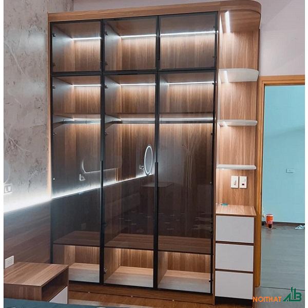 Tủ quần áo cánh kính cao cấp TQA055