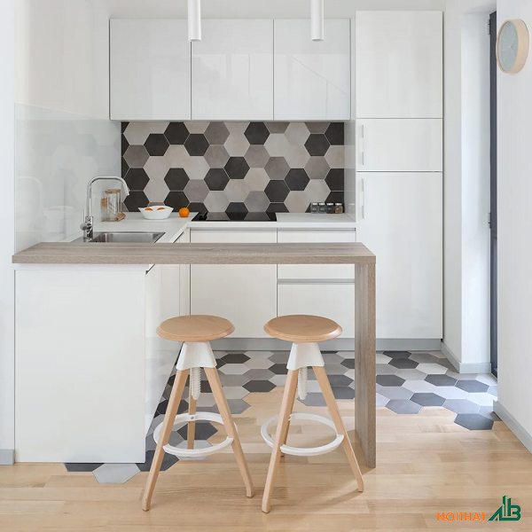 Bộ tủ bếp chữ L đẹp TB011