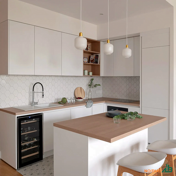 Bộ tủ bếp chữ L giá rẻ TB014