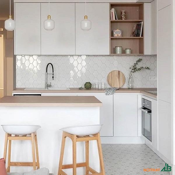 Bộ tủ bếp chữ L cao cấp TB012
