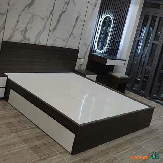 Giường ngủ MDF có ngăn kéo GN064