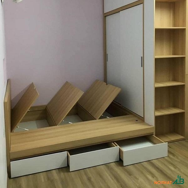 Giường ngủ liền tủ áo GN046