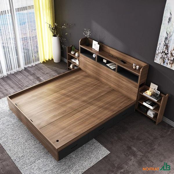 Giường ngủ gỗ công nghiệp giá rẻ GN028