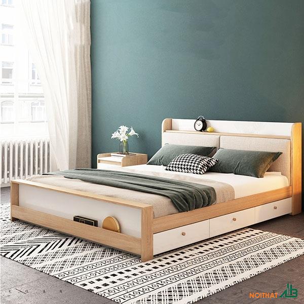 Giường ngủ hiện đại có ngăn kéo GN054