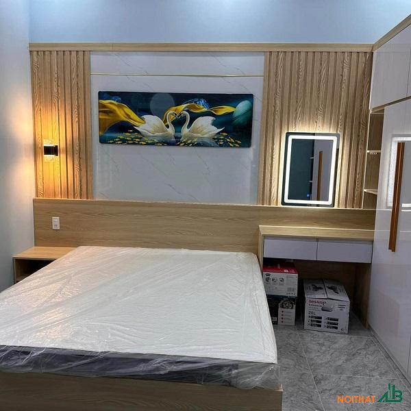 Giường ngủ kèm bàn phấn GN086