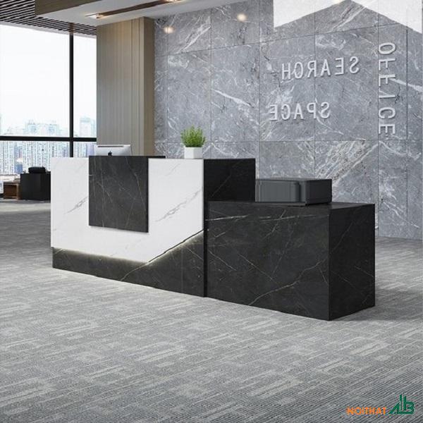 Quầy lễ tân vân đá QLT074