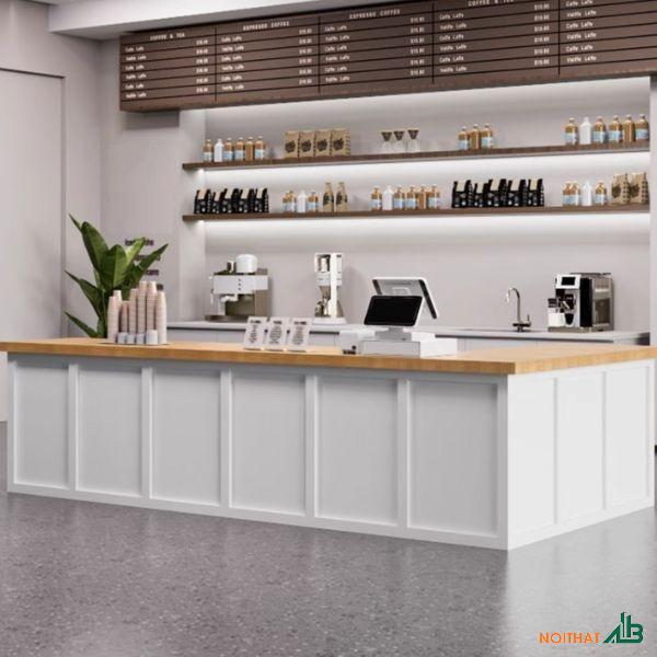 Quầy pha chế chữ L hiện đại QB087
