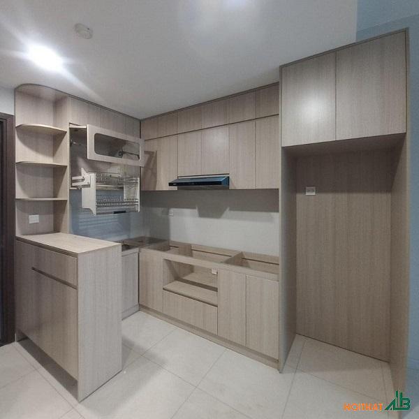 Tủ bếp MDF vân sồi TB076