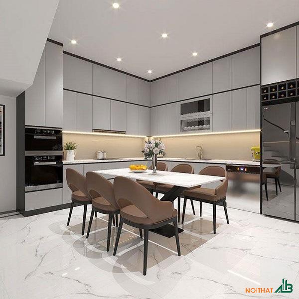 Tủ bếp chữ L MDF TB057