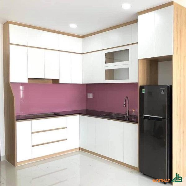 Tủ bếp chữ L giá rẻ TB035