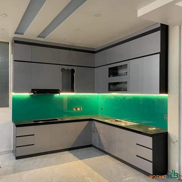 Tủ bếp chữ L giá rẻ TB065
